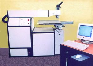 Laser material scan marking